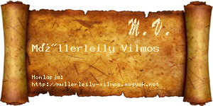 Müllerleily Vilmos névjegykártya