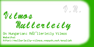 vilmos mullerleily business card